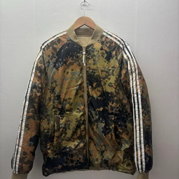 [BUNJANG] Adidas Camouflage Three-Stripes Reversible Padded Jumper / 아디다스 카모플라쥬 삼선 리버시블 패딩 점퍼