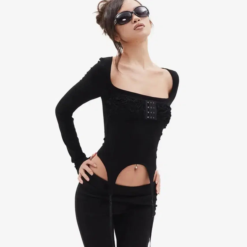 [BUNJANG] Hilda Garter Bustier Top / 힐다 가터 뷔스티에 탑