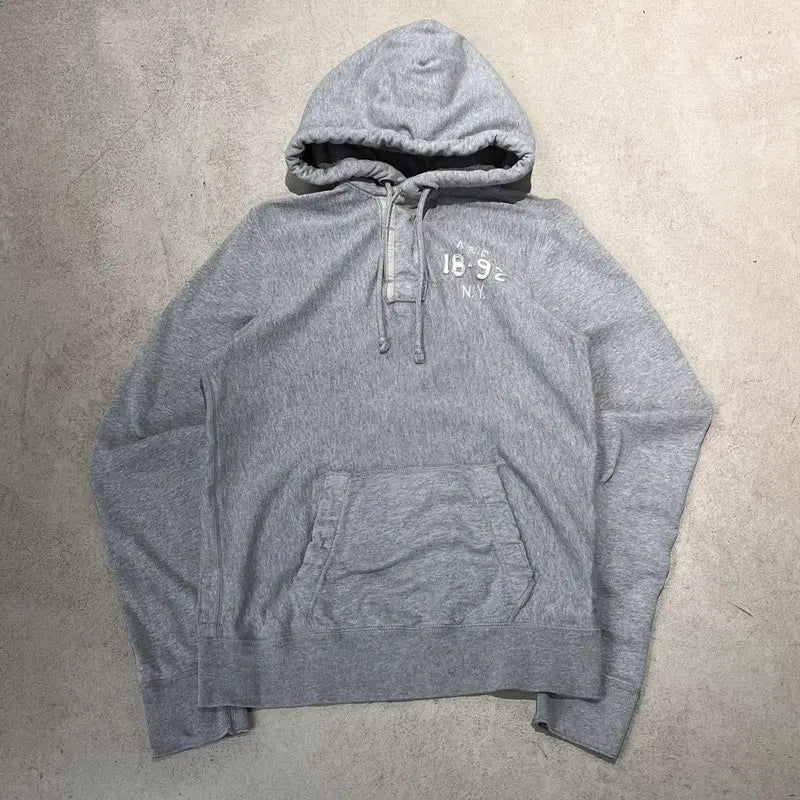 [BUNJANG] Abercrombie Half-Button Hoodie / 아베크롬비 하프버튼 후드티s12843