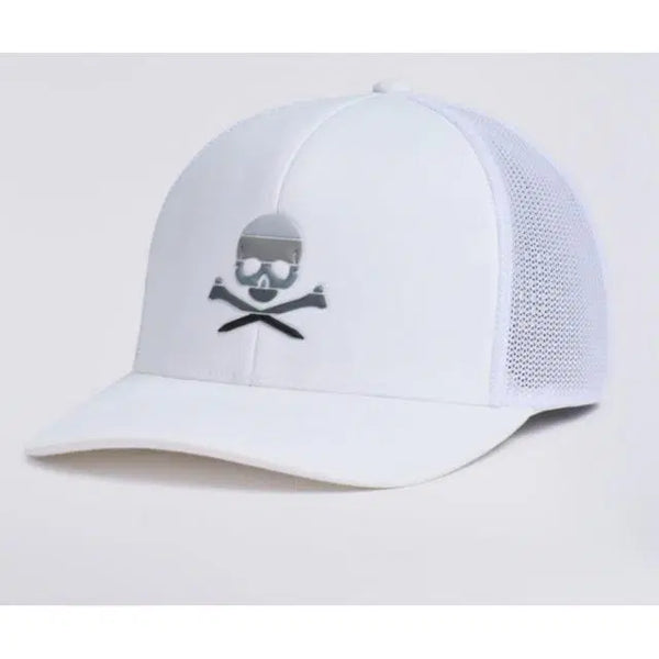 [BUNJANG] G/FORE Skull & Tees Mid Trucker Hat White Golf Cap / 지포어 모자 캡 스컬 화이트 골프모자 SKULL & TEES MID...