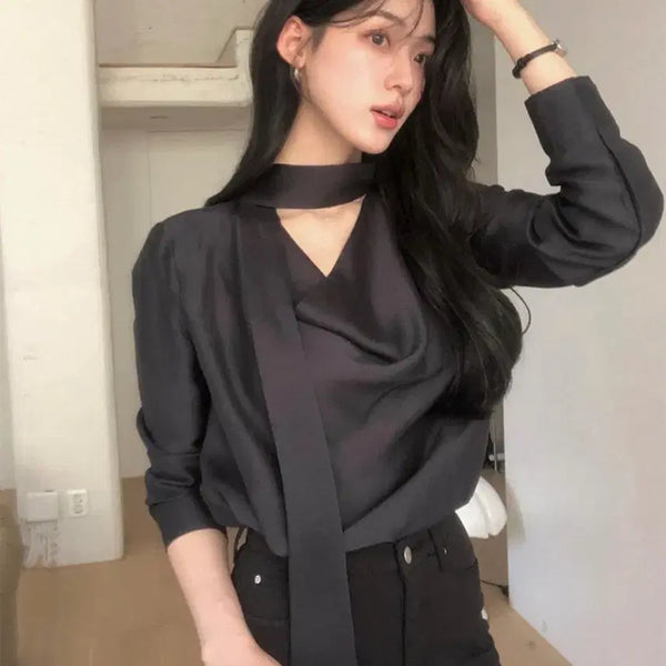 [BUNJANG] Rene Drape Blouse / 새상품 / 렌느 하객룩 드레이프BL