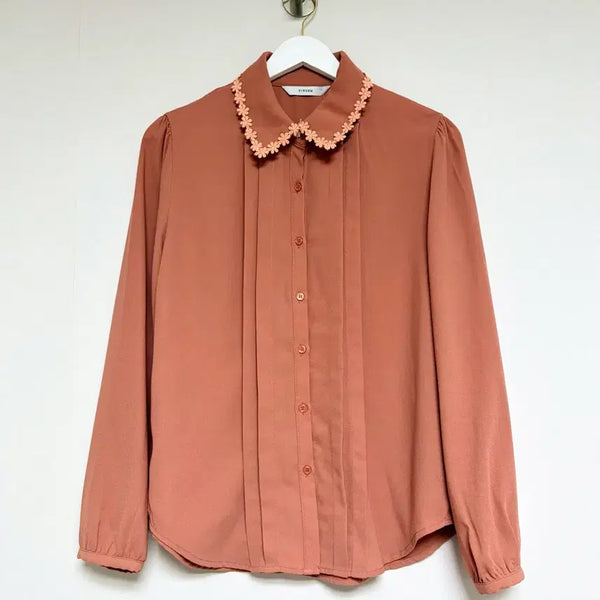 [BUNJANG] BYROEM Brick Flower Collar Blouse / ((새상품)) BYROEM 바이로엠 브릭 플라워카라 블라우스