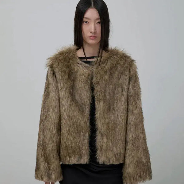 [BUNJANG] Flareup Fur Jacket (FL-046_Brown) / 플레어업 Fur Jacket (FL-046_Brown)