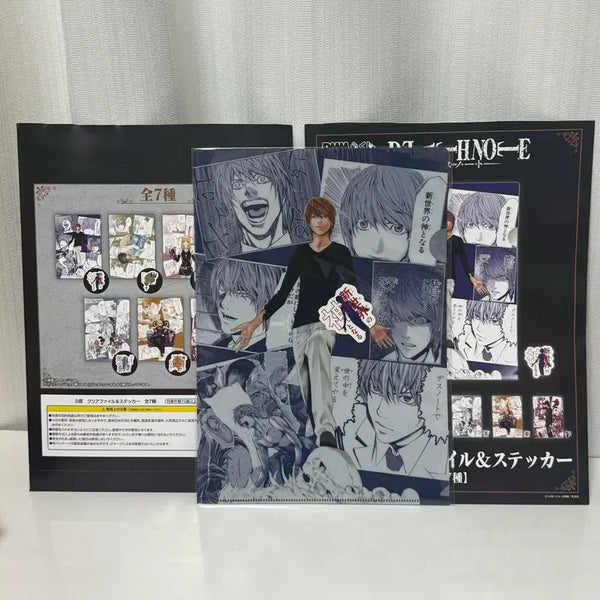 [BUNJANG] Death Note Light Clear File & Sticker Set / 데스노트 라이토 클리어파일&스티커 세트