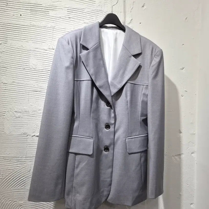 [BUNJANG] JS New York Grey Design Jacket / 제이에스뉴욕 그레이 디자인 자켓