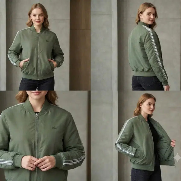 [BUNJANG] Lacoste Women's Bomber Jacket 90 / 라코스테 봄버자켓 여 90