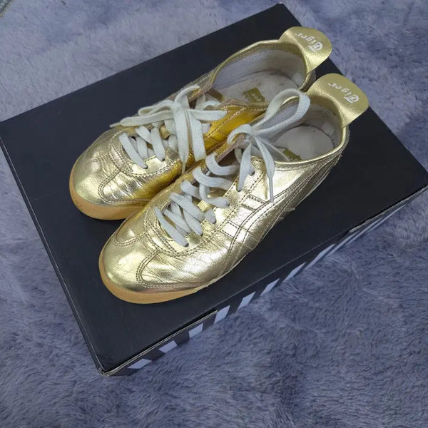 [BUNJANG] Onitsuka Tiger Gold Sneakers / 22.5 오니츠카타이거 골드 스니커즈 | 0921A48