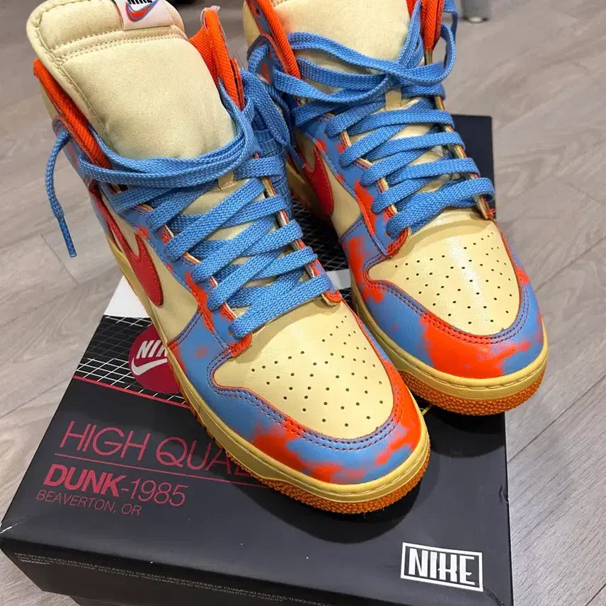 [BUNJANG] Nike Dunk High 1985 Orange/Blue / 나이키 덩크 하이 1985 오렌지블루 285