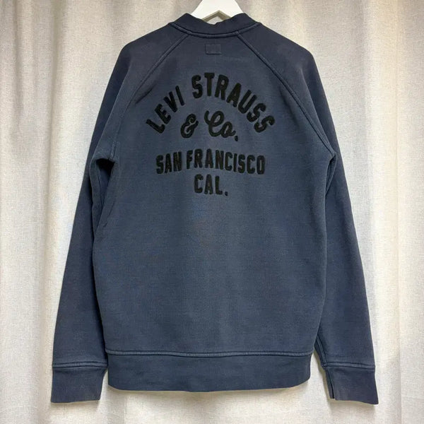 [BUNJANG] Levi's Sweat Varsity Stadium Jacket Navy L / 리바이스 스웨트 바시티 스타디움 자켓 네이비 L 100