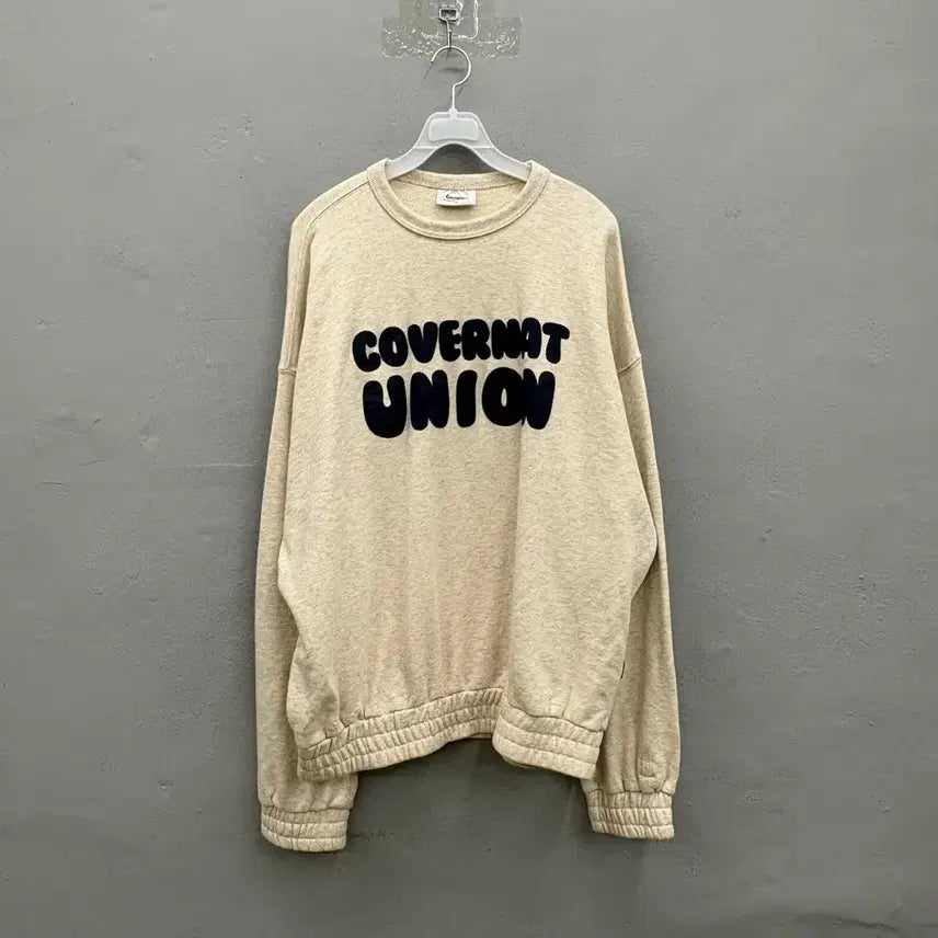 [BUNJANG] Covernat UNION Sweatshirt Ivory / 커버낫 UNION 맨투맨 아이보리