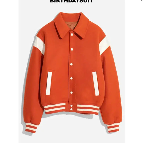[BUNJANG] Birthday Suit Stadium Jacket Orange M / 벌스데이수트 스타디움자켓 오렌지컬러 M사이즈