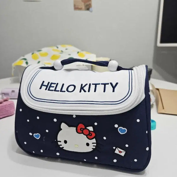 [BUNJANG] Hello Kitty Polka Dot Pouch Navy / 헬로키티 파우치 도트 네이비