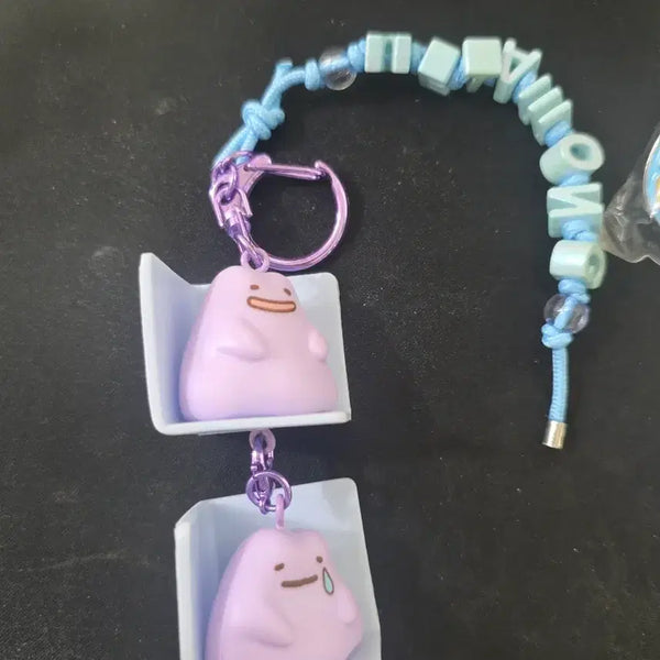 [BUNJANG] Pokemon Ditto String Keychain / 포켓몬 메타몽 스트링 키링