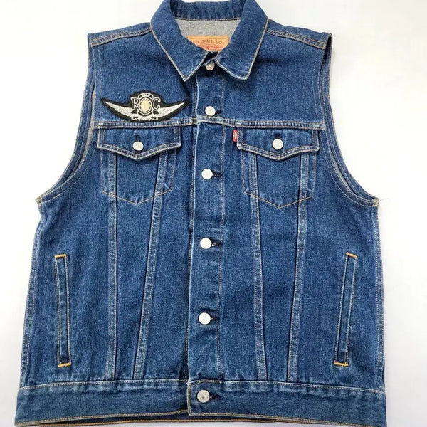[BUNJANG] Levi's Denim Vest with RCC Patch / (정품) 리바이스 데님 조끼 RCC 패치