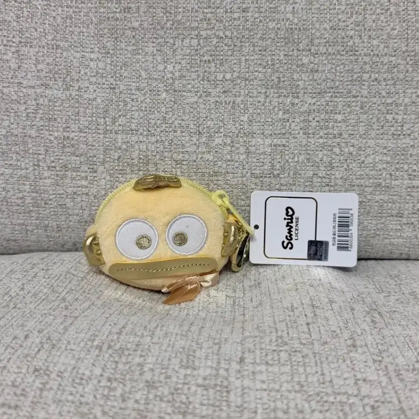 [BUNJANG] Sanrio Hangyodon Gold Mini Pouch Keyring Doll / 정품 산리오 한교동 골드 미니 파우치 키링 인형