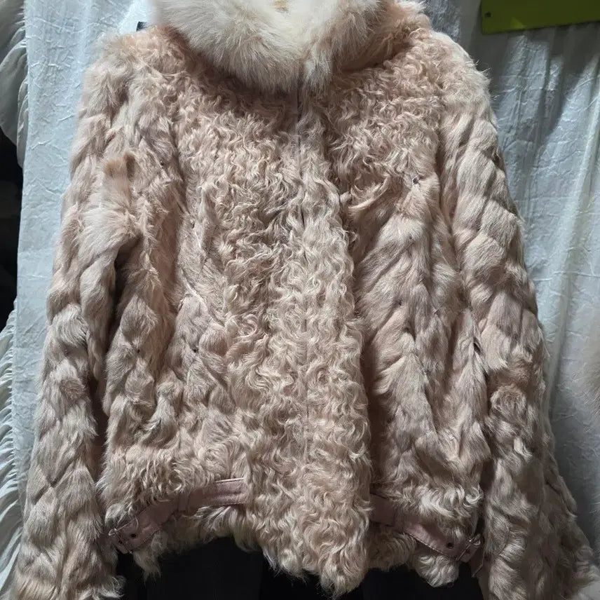 [BUNJANG] Luxury Pink Mink Coat / 밍크 코트 핑크