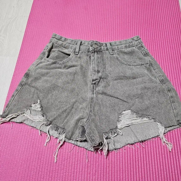 [BUNJANG] Cut-off Denim Shorts (M) / 그레이 컷오프 데님 숏팬츠 (M)