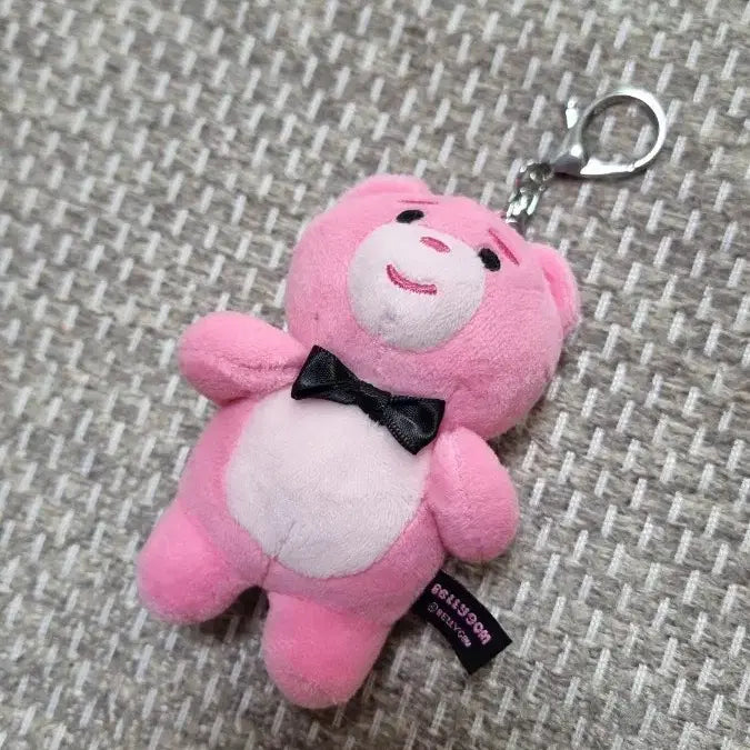 [BUNJANG] Pink BellyGom Keyring with Ribbon / 핑크 벨리곰돌이 키링