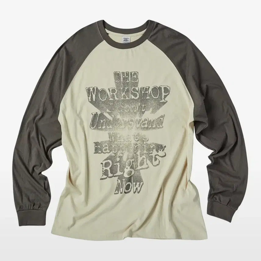 [BUNJANG] Project Raglan Long Sleeve Light Beige - Size M / [트래블] 프로젝트 래글런 롱 슬리브 라이트 베이지