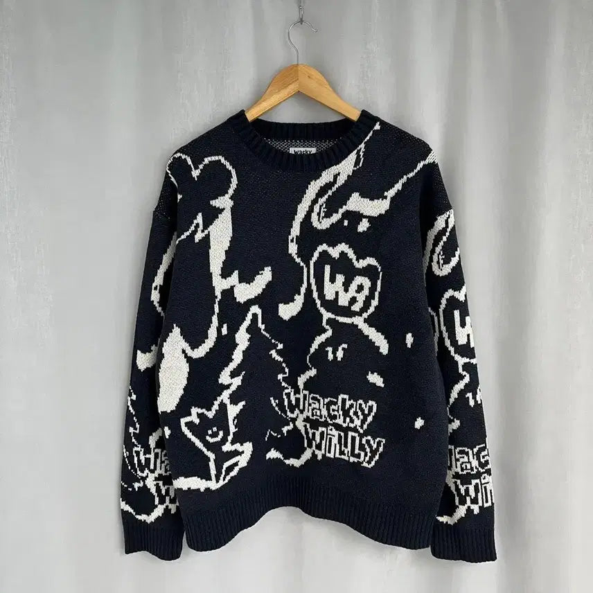 [BUNJANG] Wack Willy Camouflage Pullover Knit / 와키윌리 카모플라쥬 풀오버 니트/#4791