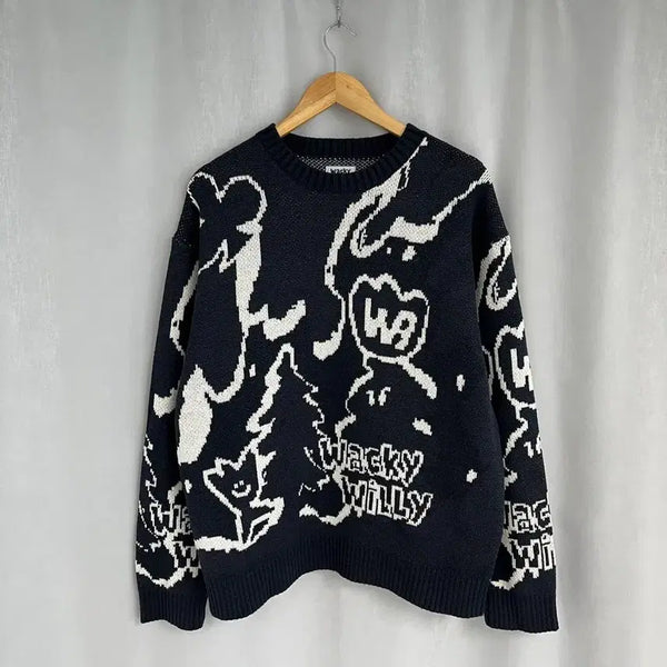 [BUNJANG] Wack Willy Camouflage Pullover Knit / 와키윌리 카모플라쥬 풀오버 니트/#4791