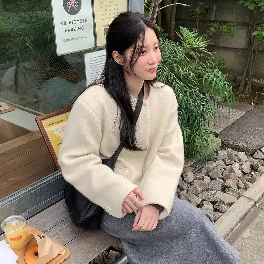 [BUNJANG] Lammure Bouclé Jacket Ivory / 라무어 부클자켓 아이보리