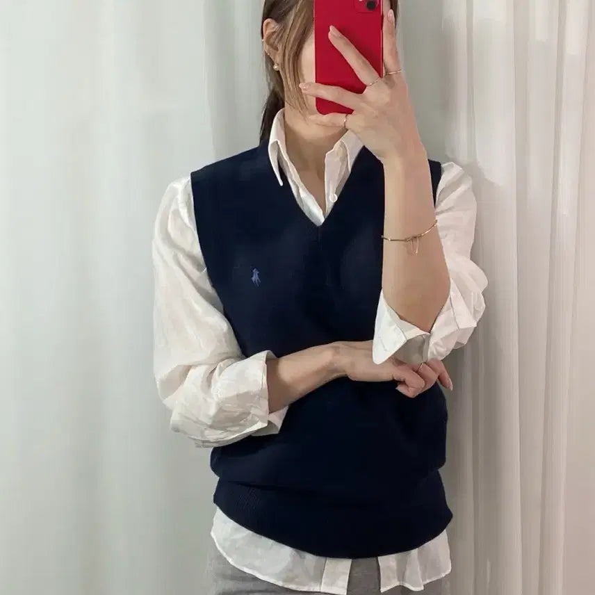 [BUNJANG] Polo Knit Vest / 폴로 니트 베스트