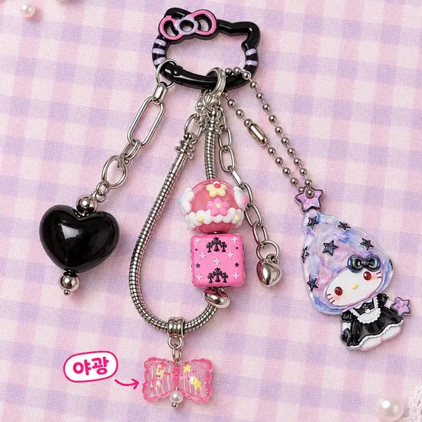 [BUNJANG] Sanrio Hello Kitty Charm Keychain Set with Additional Acrylic Keychain / 키티 키링+아크릴 키링추가지급!