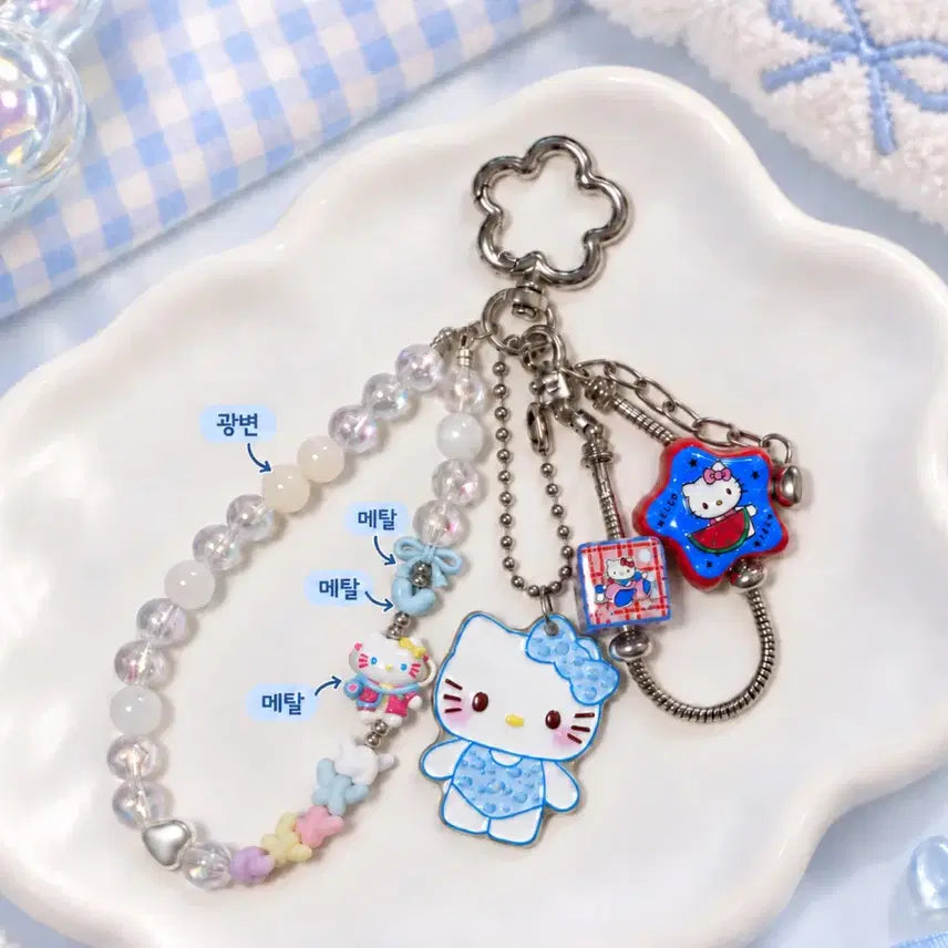 [BUNJANG] Hello Kitty Keychain with Additional Acrylic Charm / 키티 키링 + 아크릴 키링추가 증정!!!