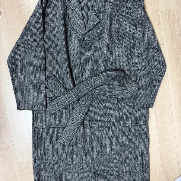 [BUNJANG] Harris Tweed Belted Coat / 해리스트위드 벨트 코트