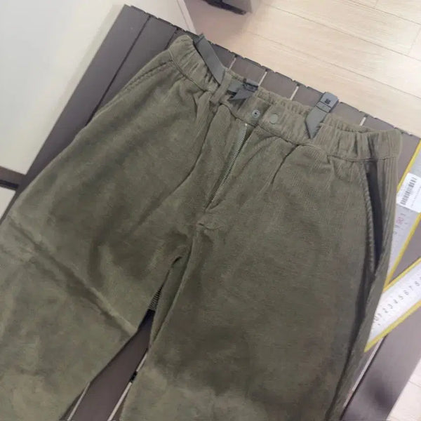 [BUNJANG] Hideout Modu Corduroy Pants Khaki Size 4 / 하이드아웃 모두바지 코듀로이 카키 팬츠 바지 4사이즈