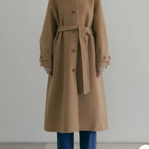 [BUNJANG] Ring Seoul Handmade 100% Wool Coat Camel / 링서울 핸드메이드 울 코트 카멜 (울100%)
