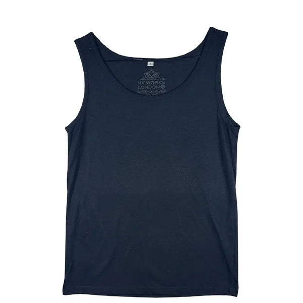 [BUNJANG] Basic Sleeveless Layered Tank Top [M] / 블랙 베이직 슬리브리스 레이어드 나시 민소매 티 [M]