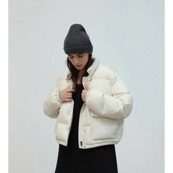 [BUNJANG] Taanat Classic Puffer Jacket Ivory / 타낫 클래식 푸퍼 자켓 패딩 아이보리