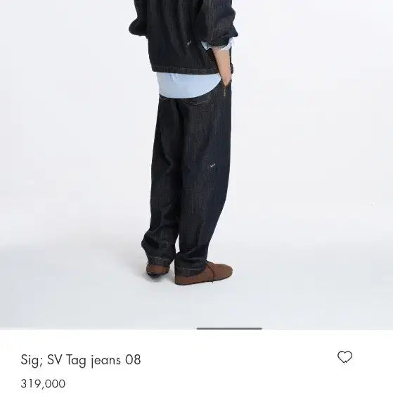 [BUNJANG] Ader Error Silver Tab New Denim Noir Size L / 아더에러 실버탭 신상 데님 Noir색상 L사이즈