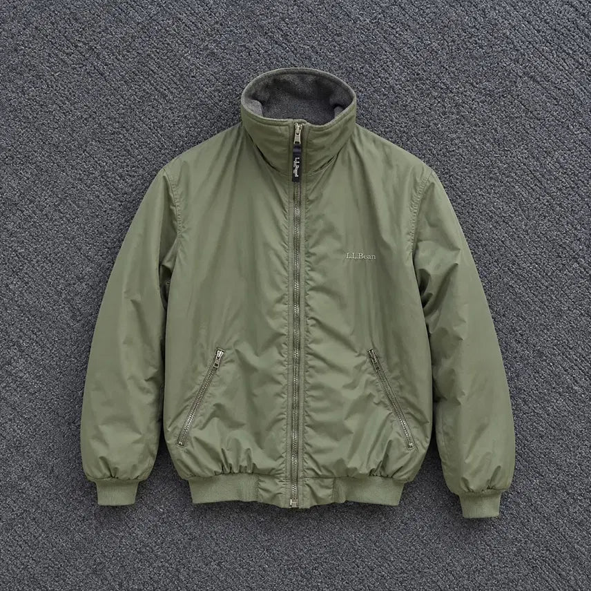 [BUNJANG] L.L.Bean Fleece Lined Nylon Padded Jacket Olive / L.L.Bean 엘엘빈 플리스 라이닝 나일론 패디드 자켓 올리브 S