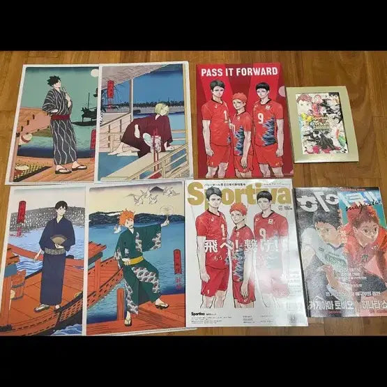 [BUNJANG] Haikyuu!! Merchandise Bundle Set / 하이큐 sportiva 캘린더 클리어파일 아크릴 매거진 일괄