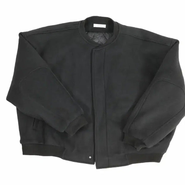 [BUNJANG] Nonode Wool Surge Bomber Jacket Black / 논노드 울 서지 봄버 자켓 블랙