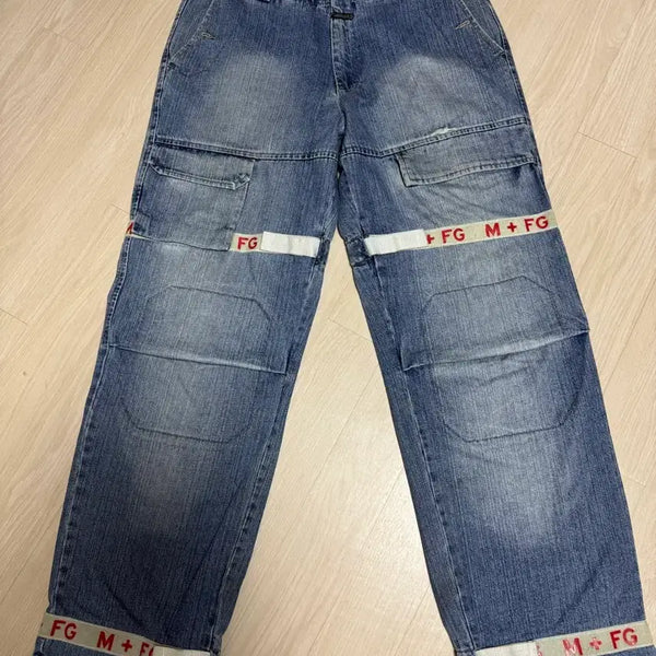 [BUNJANG] Marithe + Francois Girbaud Strap Denim Pants / 마리떼 데님 MARITHE + FRANCOIS GIRBAUD 스트랩 데님