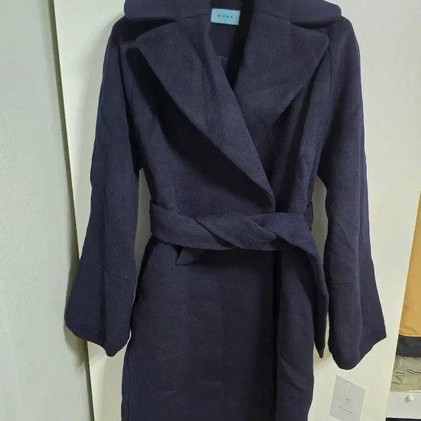 [BUNJANG] Blumin Navy Wool Coat F New Arrival / 블루민 네이비 울 코트 F 새상품