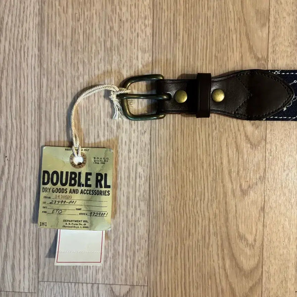 [BUNJANG] RRL Leather Belt 32 Navy / (새상품) RRL 벨트 32