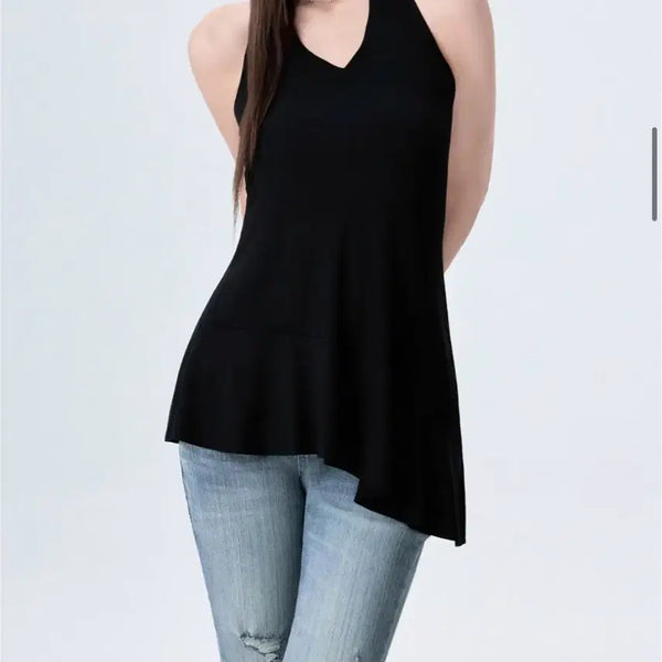 [BUNJANG] MISO Black Halter Neck Sleeveless Top (S) / 미쏘 블랙 홀터넥 나시 s