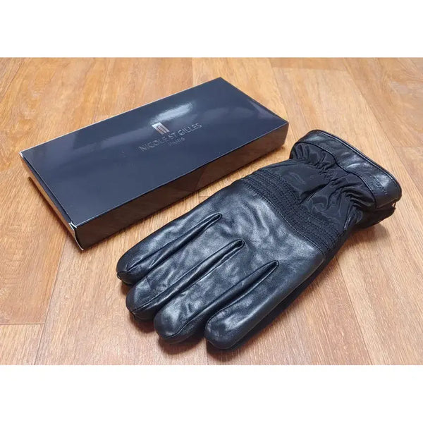 [BUNJANG] Nicole Saint-Clair Goose Down Leather Padded Gloves / 니콜생질르 거위털 구스다운 가죽 패딩 장갑