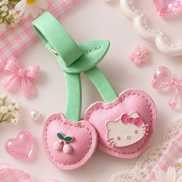 [BUNJANG] Sanrio Hello Kitty Cherry Charm Keychain / 산리오 키티 헬로키티 체리 참 키링