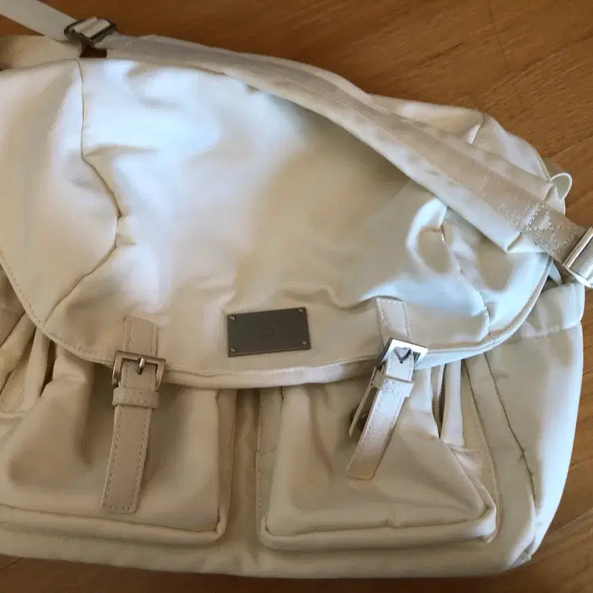 [BUNJANG] Unisex Backpack Shoulder Bag - Ivory / 백팩 숄더백 남녀공용 저렴하게
