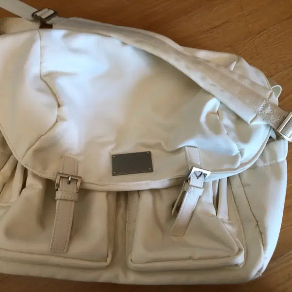 [BUNJANG] Unisex Backpack Shoulder Bag - Ivory / 백팩 숄더백 남녀공용 저렴하게