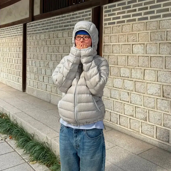 [BUNJANG] Nautica Lightweight Padded Jacket Light Grey (M) / 노티카 경량패딩 라이트그레이 (m)
