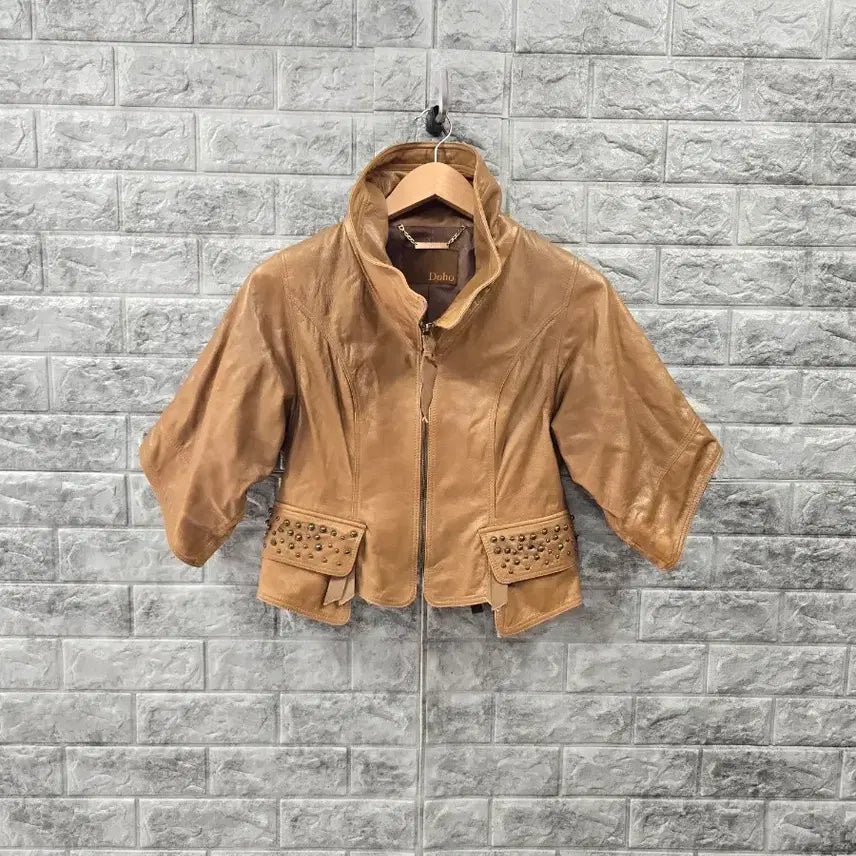[BUNJANG] Doho Women's Lambskin Leather Jacket Camel Size 55-66 / 도호(Doho)의 디앤디에프  여자 양가죽 자켓 카멜색 사이즈 55-66