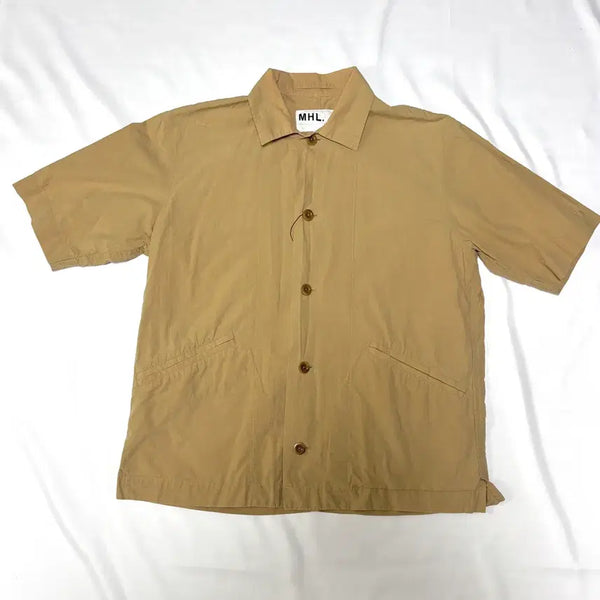 [BUNJANG] MHL. Cotton Collar Button Shirt Beige / MHL. 코튼 카라버튼셔츠 / 베이지