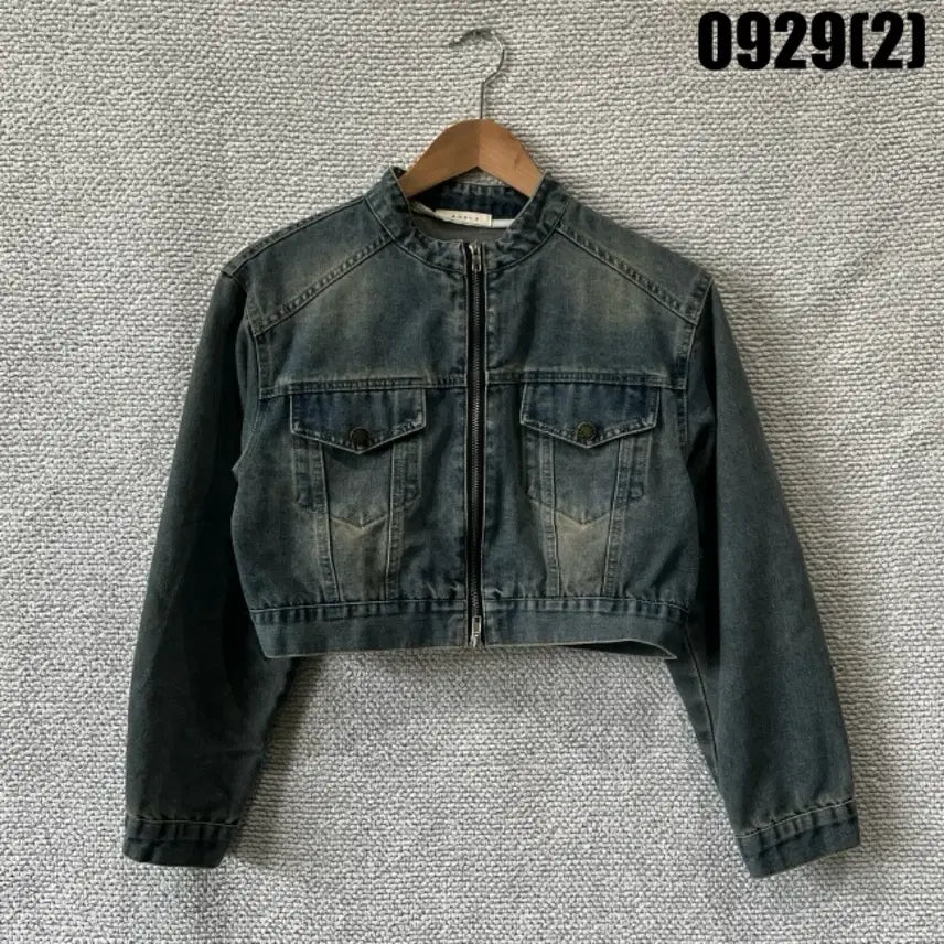 [BUNJANG] Adela Denim Crop Jacket Blue Wash Size S / Adela 데님 크롭 자켓 블루워싱 s